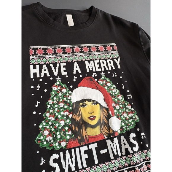 Taylor Swift "Swift-Mas" Christmas Sweater Women's Medium - Picture 1 of 5